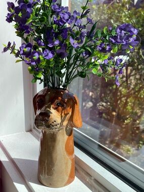 Anthropologie Cute Dog Beagle  Vase